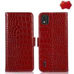 For Nokia C2 2nd Edition Crocodile Top Layer Cowhide Leather Phone Case(Red)
