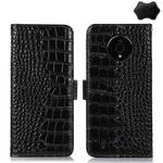 For Nokia C200 Crocodile Top Layer Cowhide Leather Phone Case(Black)