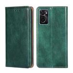 For OPPO A36 4G / A76 4G Global Pure Color Magnetic Leather Phone Case(Green)