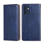 For OPPO Reno7 5G Global / Find X5 Lite Pure Color Magnetic Leather Phone Case(Blue)