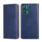 For OPPO Realme 9 Pro Pure Color Magnetic Leather Phone Case(Blue)