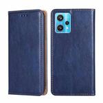 For OPPO Realme 9 Pro+ Pure Color Magnetic Leather Phone Case(Blue)