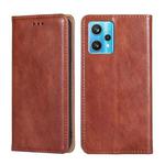 For OPPO Realme 9 Pro+ Pure Color Magnetic Leather Phone Case(Brown)