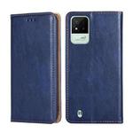 For OPPO Realme Narzo 50i Pure Color Magnetic Leather Phone Case(Blue)