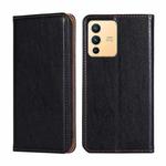 For vivo S12 / V23 5G Pure Color Magnetic Leather Phone Case(Black)