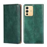 For vivo S12 / V23 5G Pure Color Magnetic Leather Phone Case(Green)