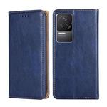 For Xiaomi Redmi K50 / K50 Pro Pure Color Magnetic Leather Phone Case(Blue)
