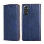 For Xiaomi Redmi Note 11S / Note 11 4G Global Pure Color Magnetic Leather Phone Case(Blue)