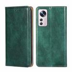 For Xiaomi 12 Pro Pure Color Magnetic Leather Phone Case(Green)