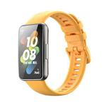 For Huawei Band 7 / Honor Band 7 Pure Color Silicone Watch Band(Autumn Yellow)