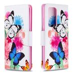 For Huawei P40 Pro Colored Drawing Pattern Horizontal Flip Leather Case with Holder & Card Slots & Wallet(Butterfly)