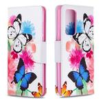 For Huawei P40 Colored Drawing Pattern Horizontal Flip Leather Case with Holder & Card Slots & Wallet(Butterfly)