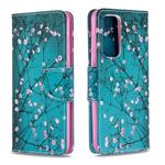 For Huawei P40 Colored Drawing Pattern Horizontal Flip Leather Case with Holder & Card Slots & Wallet(Plum Blossom)