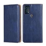 For TCL 20B 6159K Pure Color Magnetic Leather Phone Case(Blue)