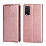 For TCL 205 Pure Color Magnetic Leather Phone Case(Rose Gold)