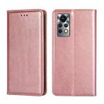 For Infinix Hot 11s X6812 Pure Color Magnetic Leather Phone Case(Rose Gold)
