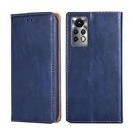 For Infinix Hot 11s X6812 Pure Color Magnetic Leather Phone Case(Blue)