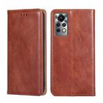 For Infinix Hot 11s X6812 Pure Color Magnetic Leather Phone Case(Brown)