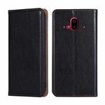 For Fujitsu Arrows F-52B Pure Color Magnetic Leather Phone Case(Black)