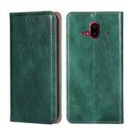 For Fujitsu Arrows F-52B Pure Color Magnetic Leather Phone Case(Green)