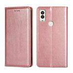 For Kyocera Android One S9 / Digno Sanga Edition Pure Color Magnetic Leather Phone Case(Rose Gold)