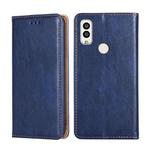 For Kyocera Android One S9 / Digno Sanga Edition Pure Color Magnetic Leather Phone Case(Blue)