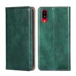 For Sharp Simple Sumaho 6-A201SH Pure Color Magnetic Leather Phone Case(Green)