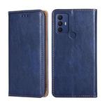 For Sharp Aquos V6 / V6 Plus Pure Color Magnetic Leather Phone Case(Blue)