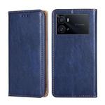 For vivo iQOO 9 Pro 5G Pure Color Magnetic Leather Phone Case(Blue)