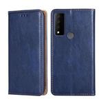 For TCL 30V 5G T781S Pure Color Magnetic Leather Phone Case(Blue)