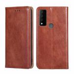 For TCL 30V 5G T781S Pure Color Magnetic Leather Phone Case(Brown)