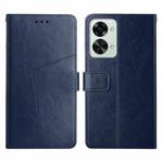 For OnePlus Nord 2T 5G Y Stitching Horizontal Flip Leather Phone Case(Blue)