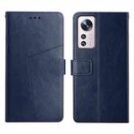 For Xiaomi 12 Lite Y Stitching Horizontal Flip Leather Phone Case(Blue)