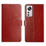 For Xiaomi 12 Lite Y Stitching Horizontal Flip Leather Phone Case(Brown)