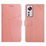 For Xiaomi 12 Lite Y Stitching Horizontal Flip Leather Phone Case(Rose Gold)