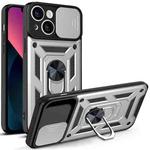 For iPhone 14 Sliding Camera Cover Design TPU+PC Phone Case (Silver)