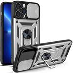 For iPhone 14 Plus Sliding Camera Cover Design TPU+PC Phone Case  (Silver)