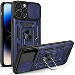 For iPhone 14 Pro Max Sliding Camera Cover Design TPU+PC Phone Case (Blue)