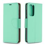 For Huawei P40 Litchi Texture Pure Color Horizontal Flip PU Leather Case with Holder & Card Slots & Wallet & Lanyard(Green)