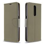 For Galaxy A01 Litchi Texture Pure Color Horizontal Flip PU Leather Case with Holder & Card Slots & Wallet & Lanyard(Grey)
