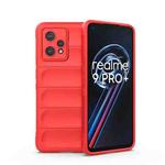 For OPPO Realme 9 Pro+ Magic Shield TPU + Flannel Phone Case(Red)