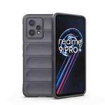 For OPPO Realme 9 Pro+ Magic Shield TPU + Flannel Phone Case(Dark Grey)