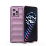 For OPPO Realme 9 Pro+ Magic Shield TPU + Flannel Phone Case(Purple)