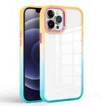 For iPhone 13 Colorful Gradient Phone Case(Orange + Light Green)