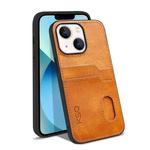 For iPhone 13 KSQ Calf Texture All-inclusive PU Phone Case(Orange)