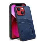 For iPhone 13 mini KSQ Calf Texture All-inclusive PU Phone Case (Blue)