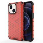 For iPhone 14 Shockproof Honeycomb PC + TPU Phone Case (Red)
