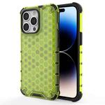 For iPhone 14 Pro Shockproof Honeycomb PC + TPU Phone Case (Green)