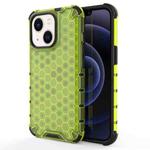 For iPhone 14 Plus Shockproof Honeycomb PC + TPU Phone Case  (Green)