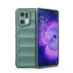 For OPPO Find X5 Pro Magic Shield TPU + Flannel Phone Case(Dark Green)